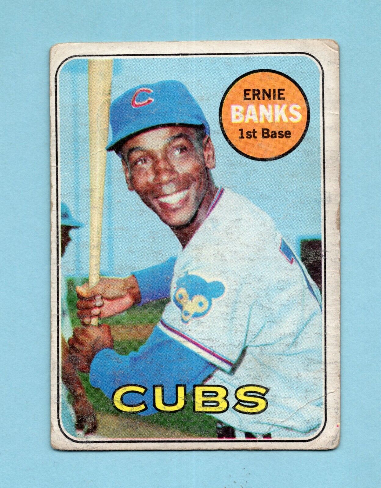 1969 Topps #20 Ernie Banks Chicago Cubs Baseball Card Low Grade