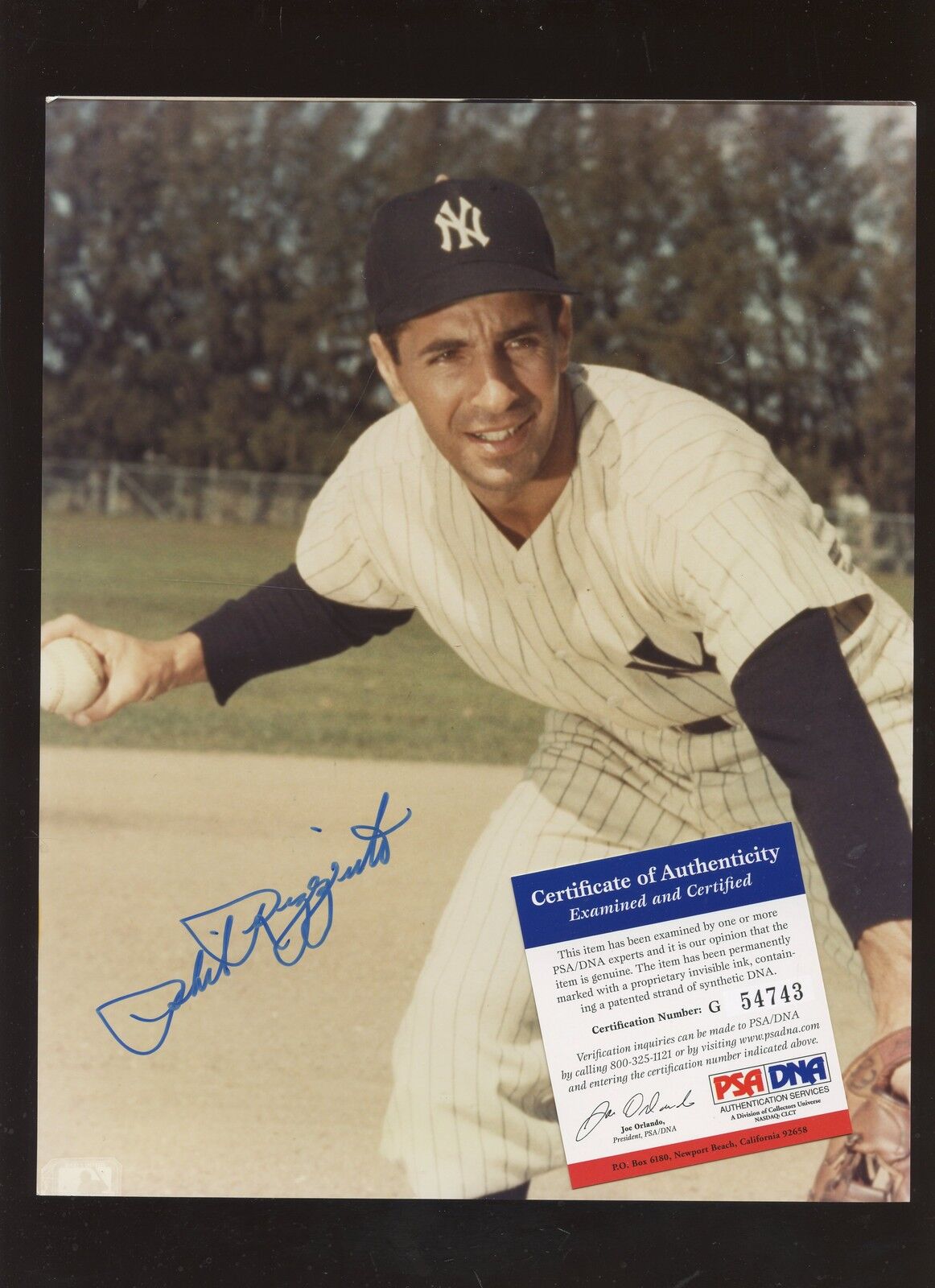 Phil Rizzuto New York Yankees Autographed Photo PSA/DNA