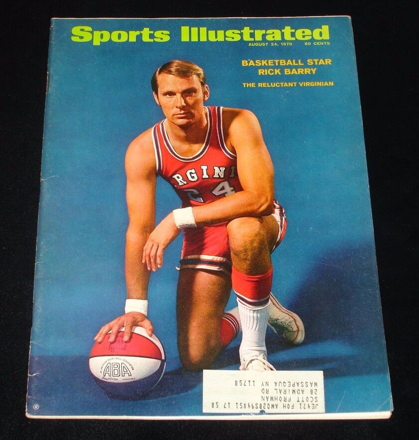 Aug 24, 1970 Sports Illustrated Magazine-Rick Barry-Virginia Squires ABA-EX-MT