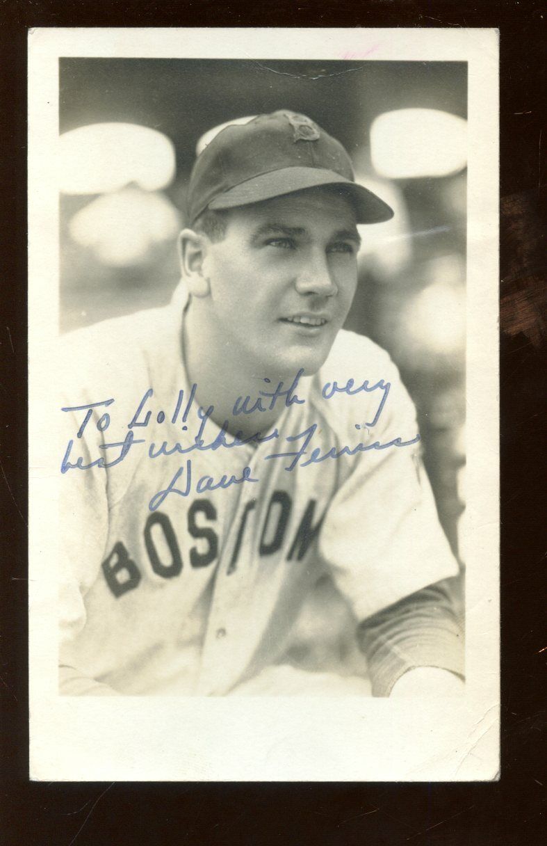 Original Dave Ferriss Boston Autographed 3 1/2 X 5 1/2 Studio Photo