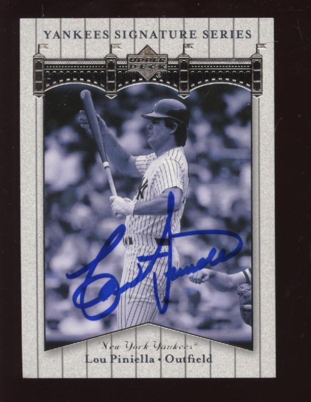 2003 Upper Deck Signature Series Lou Piniella Signed NY Yankees Baseball Card