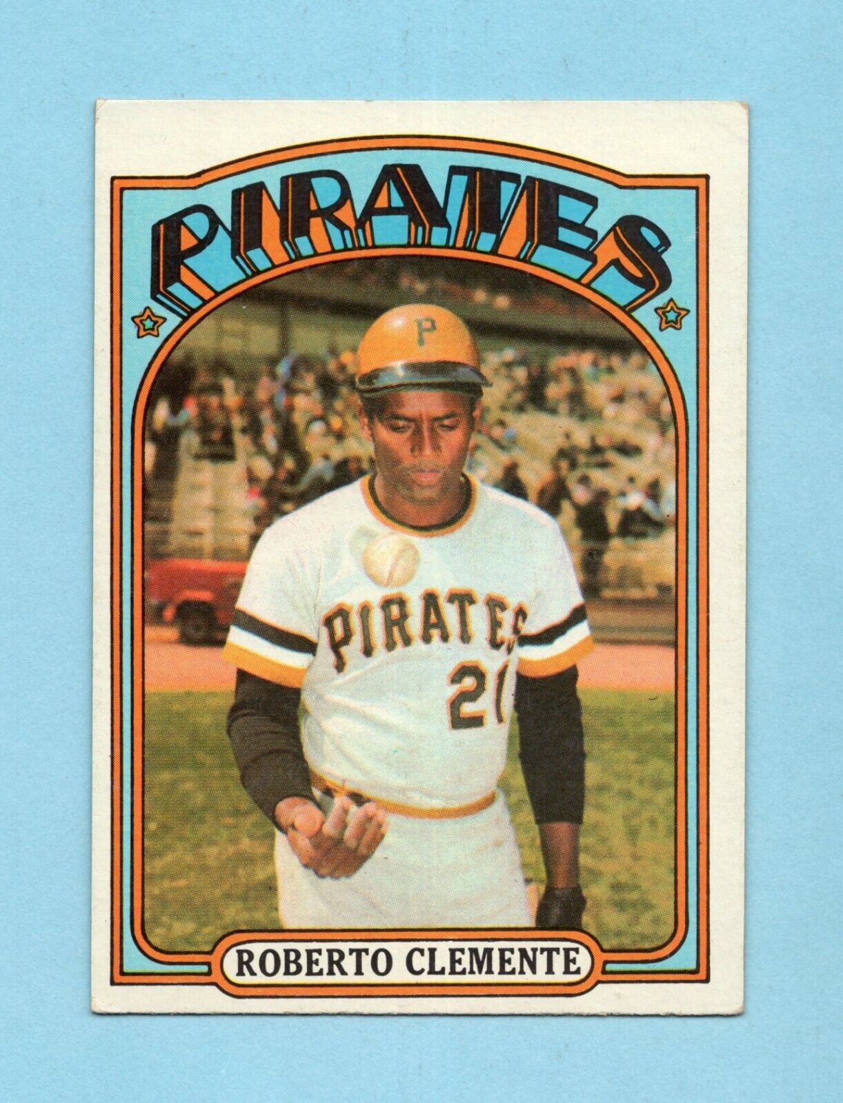 1972 Topps #309 Roberto Clemente Pittsburgh Pirates Baseball Card EX o/c