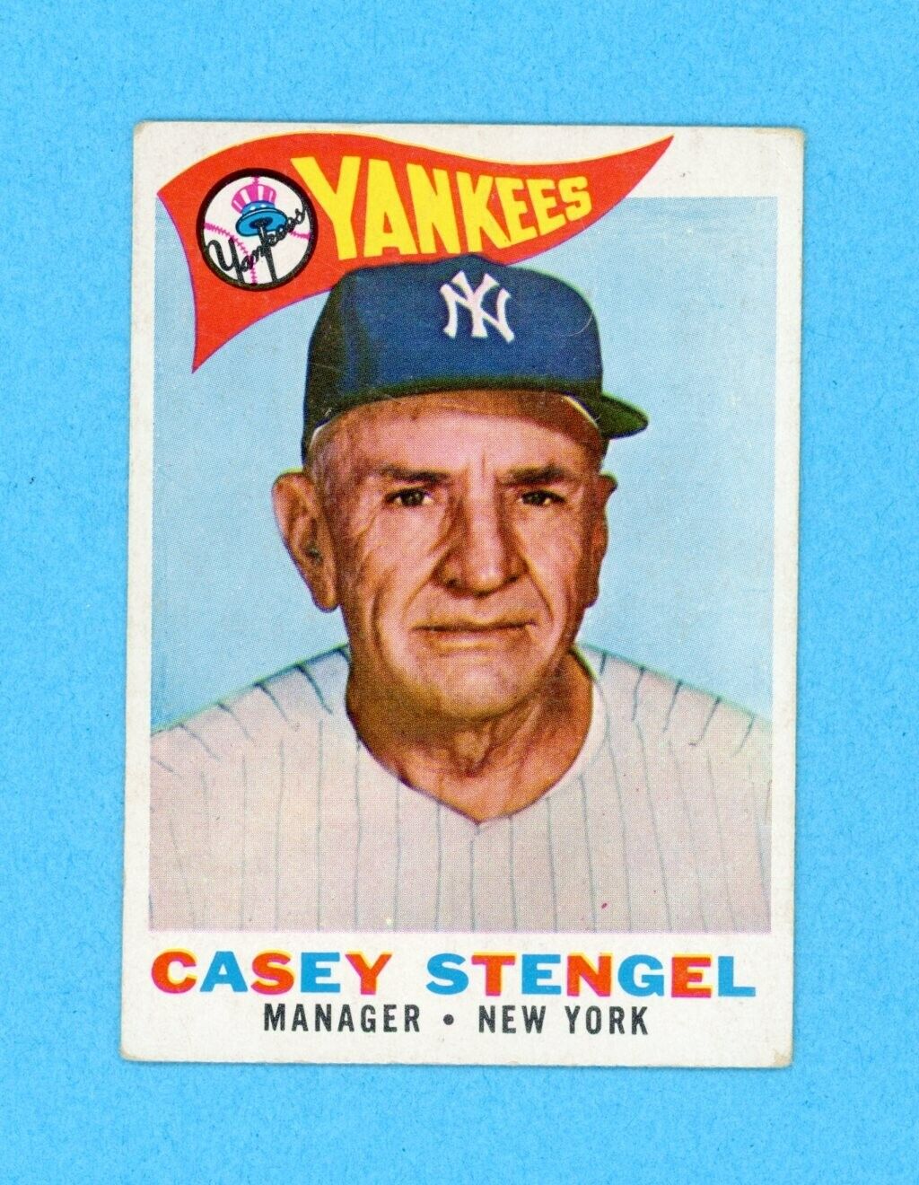 1960 Topps #227 Casey Stengel New York Yankees Baseball Card VG+