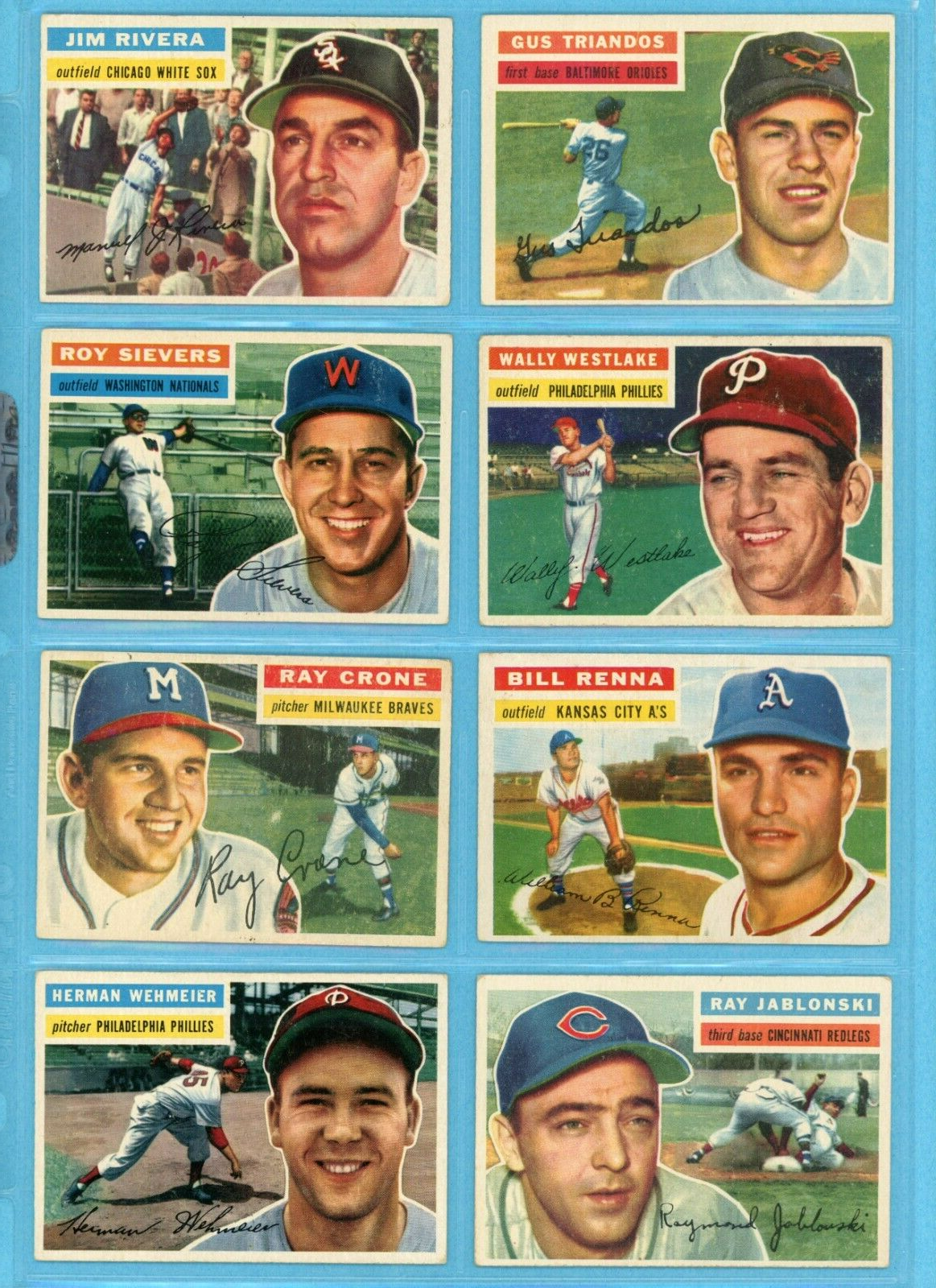 1956 Topps Starter Set Lot of 40 Different White Back Baseball Cards Vg/Ex