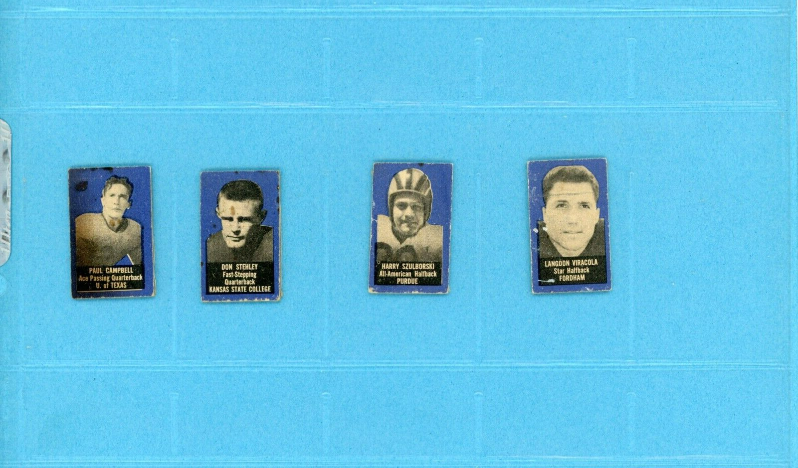 1950 Topps Felt Backs Lot of 4 Different Football Cards