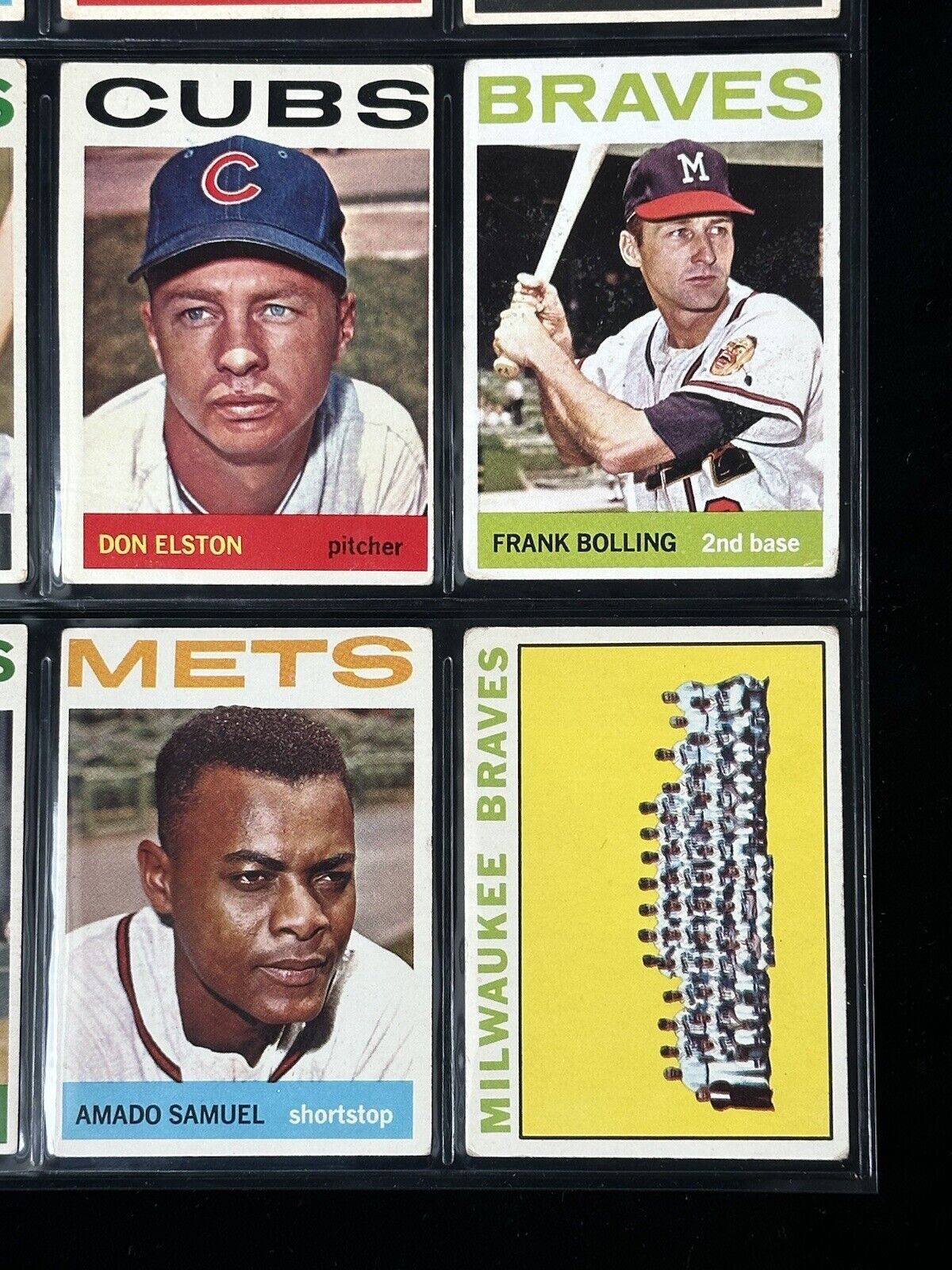 1964 Topps Baseball Starter Set Lot of 161 Diff. w/ 7 Team Cards Overall VG-EX