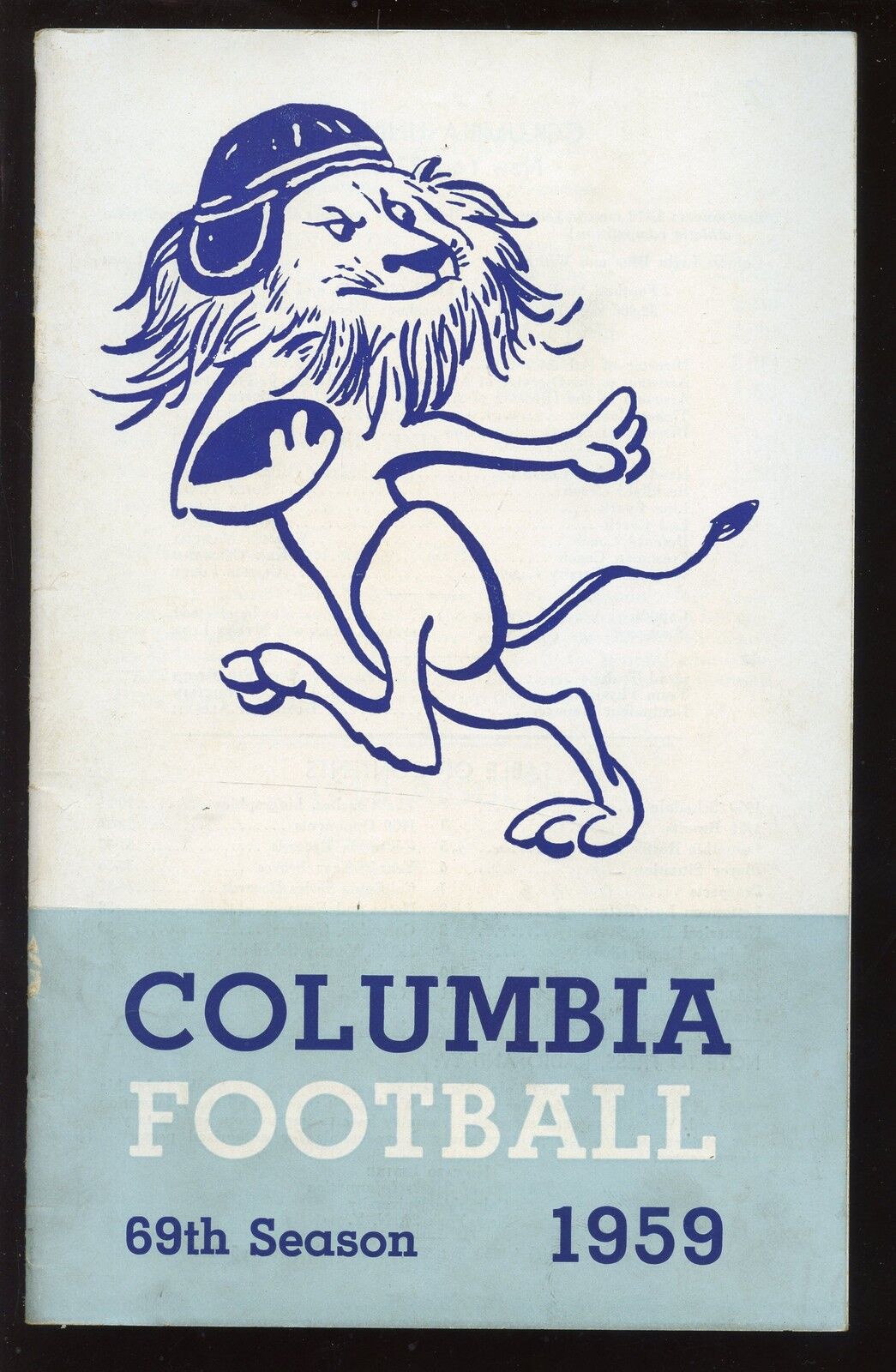 1959 NCAA Football Columbia Media Guide EX+