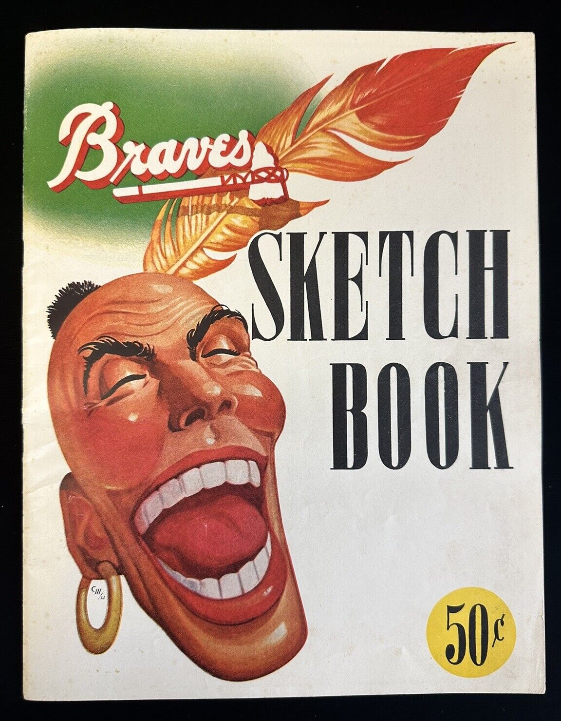 Original 1950 Boston Braves Official Baseball Yearbook / Sketch Book - EX