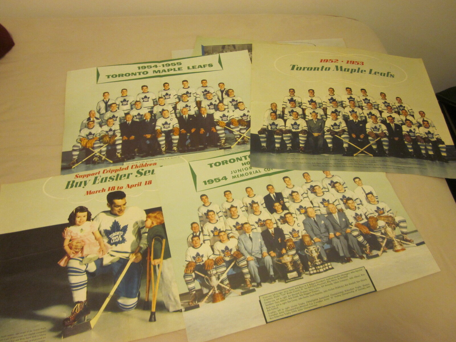 1950's NHL Hockey Toronto Maple Leafs Posters 6 Different