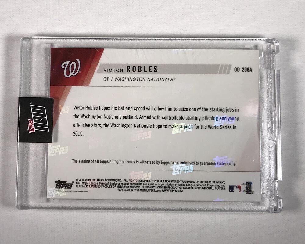 2019 Topps Now Victor Robles Road to Opening Day Auto Limited 13/99