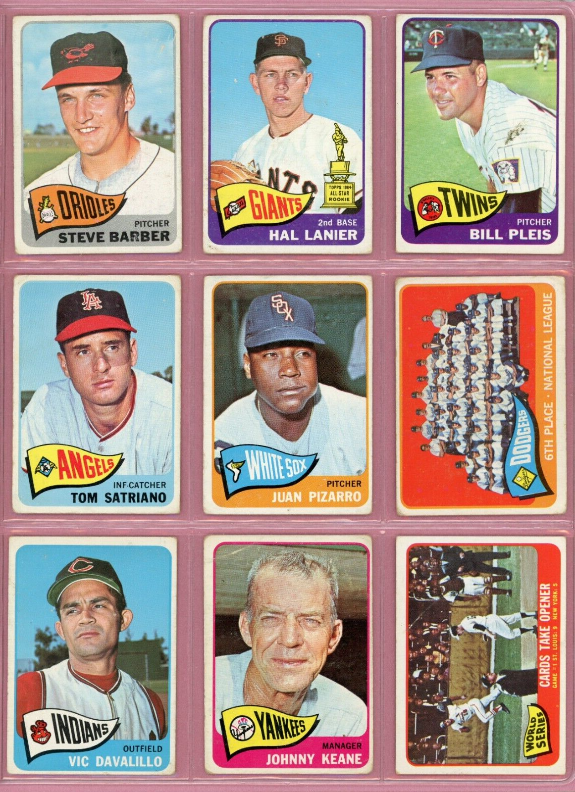 1965 Topps Starter Set Lot of 128 Different Baseball Cards Low Grade