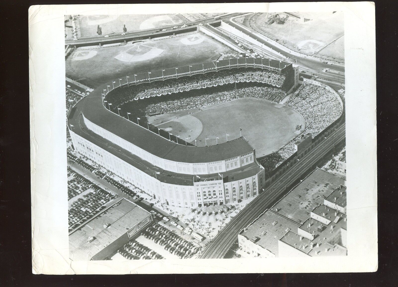 Original 1945 New York Yankees Stadium Wire Photo