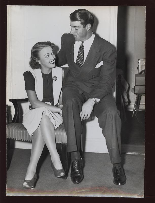 Original 1939 Joe DiMaggio & Barbara Arnold Wire Photo 