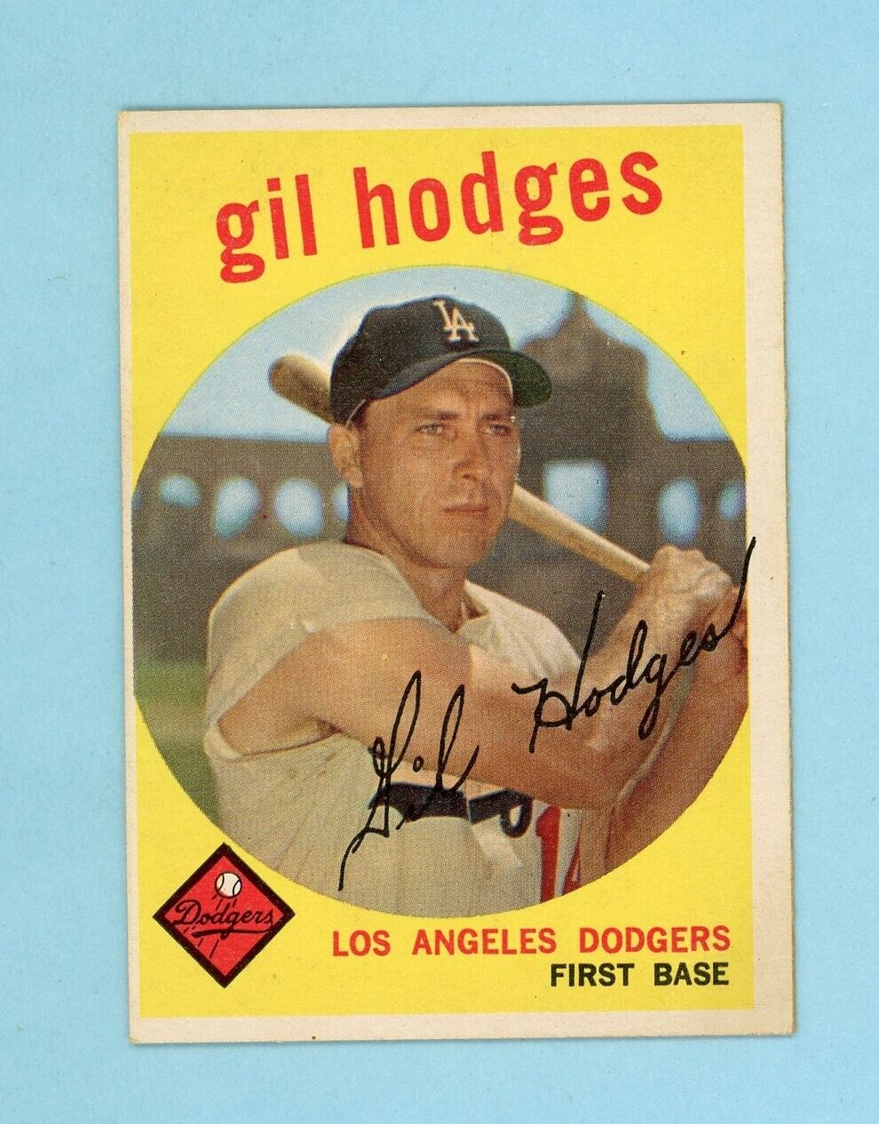 1959 Topps #270 Gil Hodges Los Angeles Dodgers Baseball Card EX+ - Ex/Mt o/c