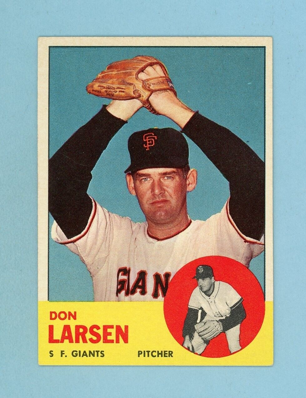 1963 Topps #163 Don Larsen San Francisco Giants Baseball Card EX++ - Ex/Mt