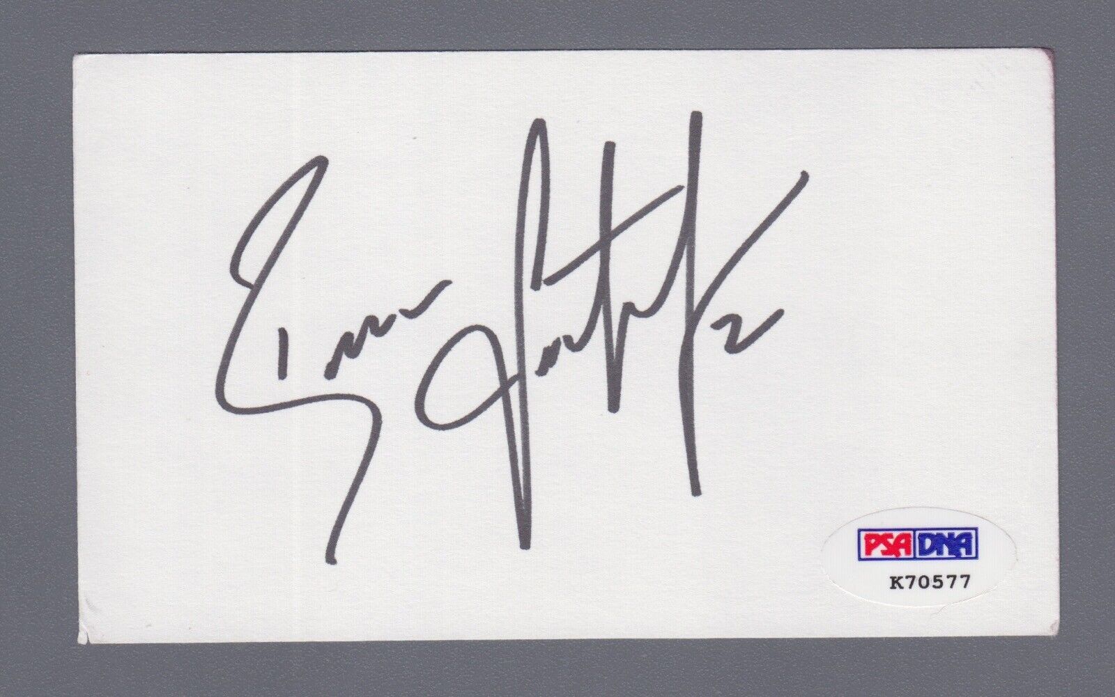 Brian Leetch NY Rangers Signed Index Card with PSA DNA certified (sticker only)