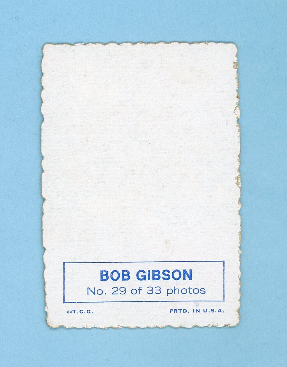 1969 Topps Deckle Edge #29 Bob Gibson St. Louis Cardinals Baseball Card EX