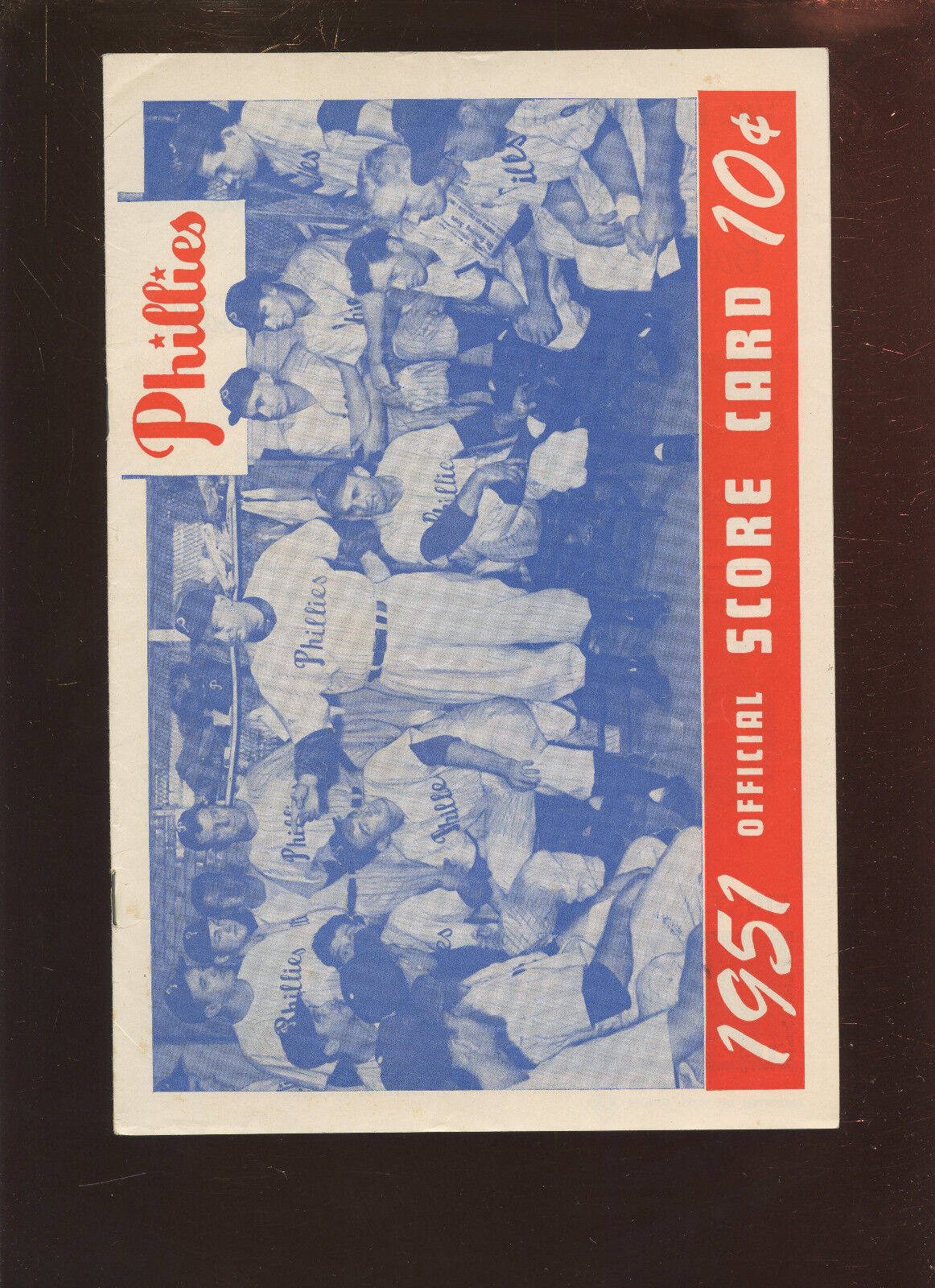 1951 MLB Baseball Program Cincinnati Reds at Philadelphia Phillies VGEX