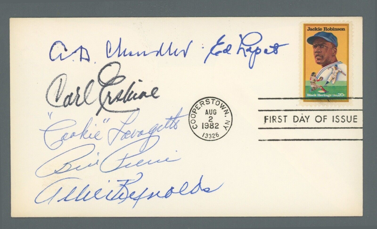 AB Chandler, Lopat, Multi Signed FDC Envelope 8/2/82 6 Autos with B&E Hologram