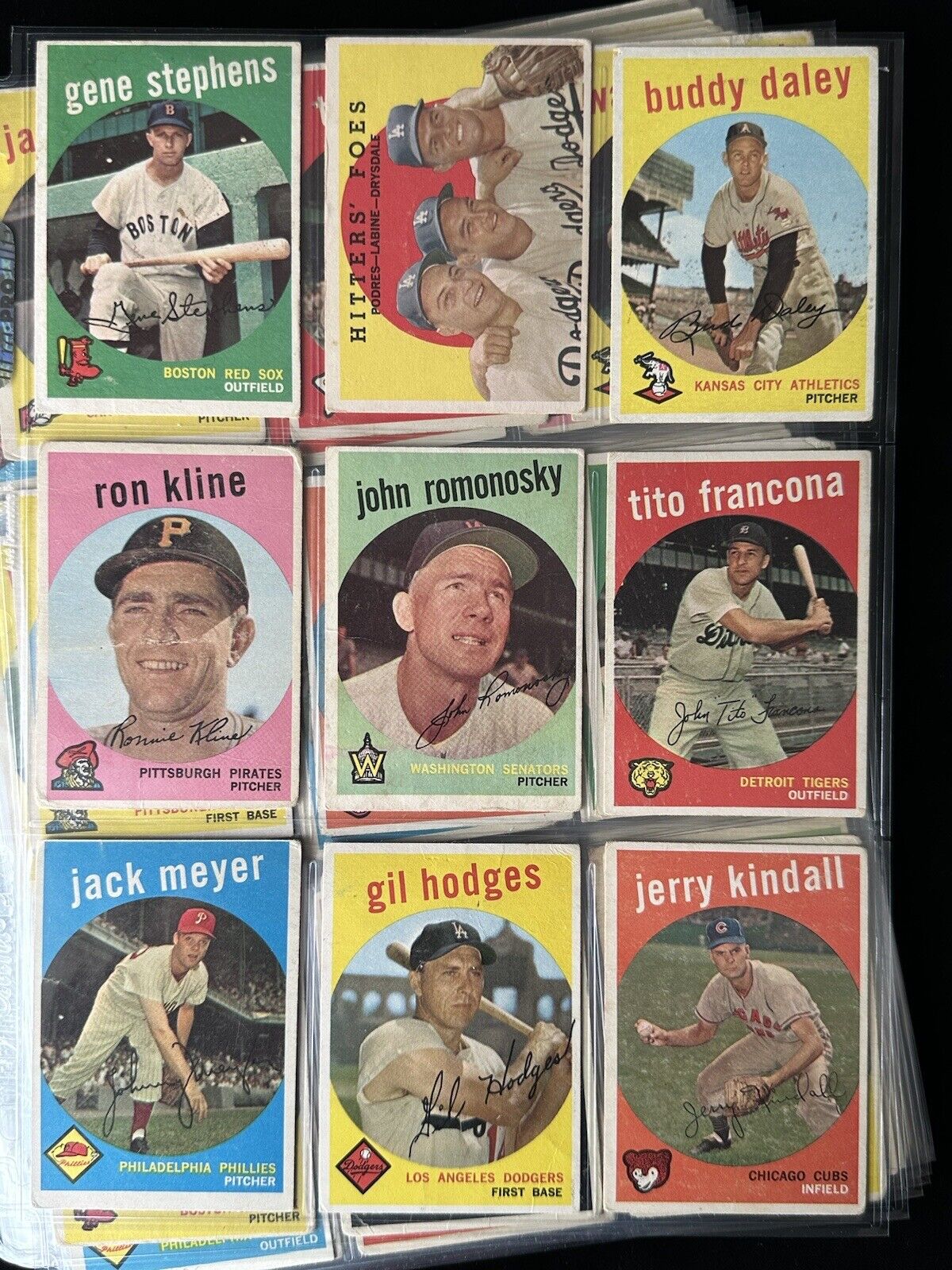 1959 Topps Starter Set Lot of 270 Diff. Baseball Cards w/ 15 HOFers- Low Grade