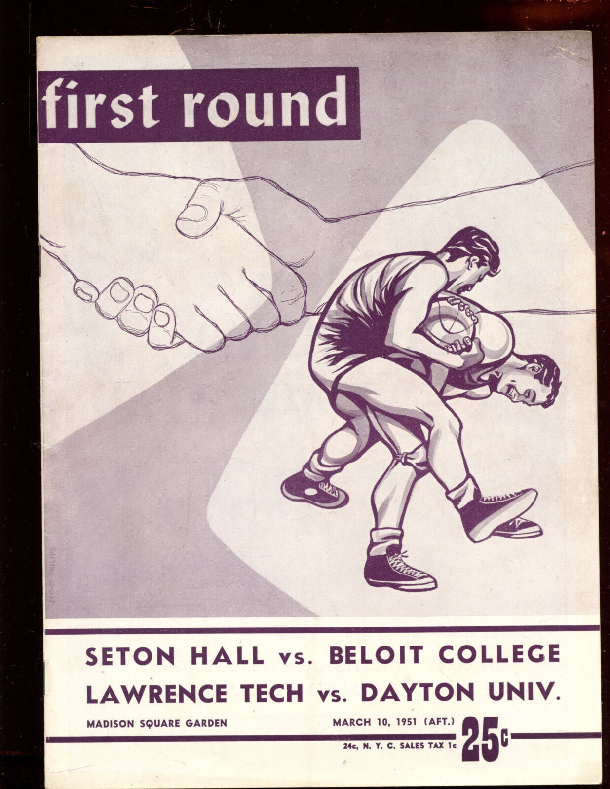 1951 NCAA Basketball NIT Program Seton Hall Beloit Lawrence Tech Dayton EX