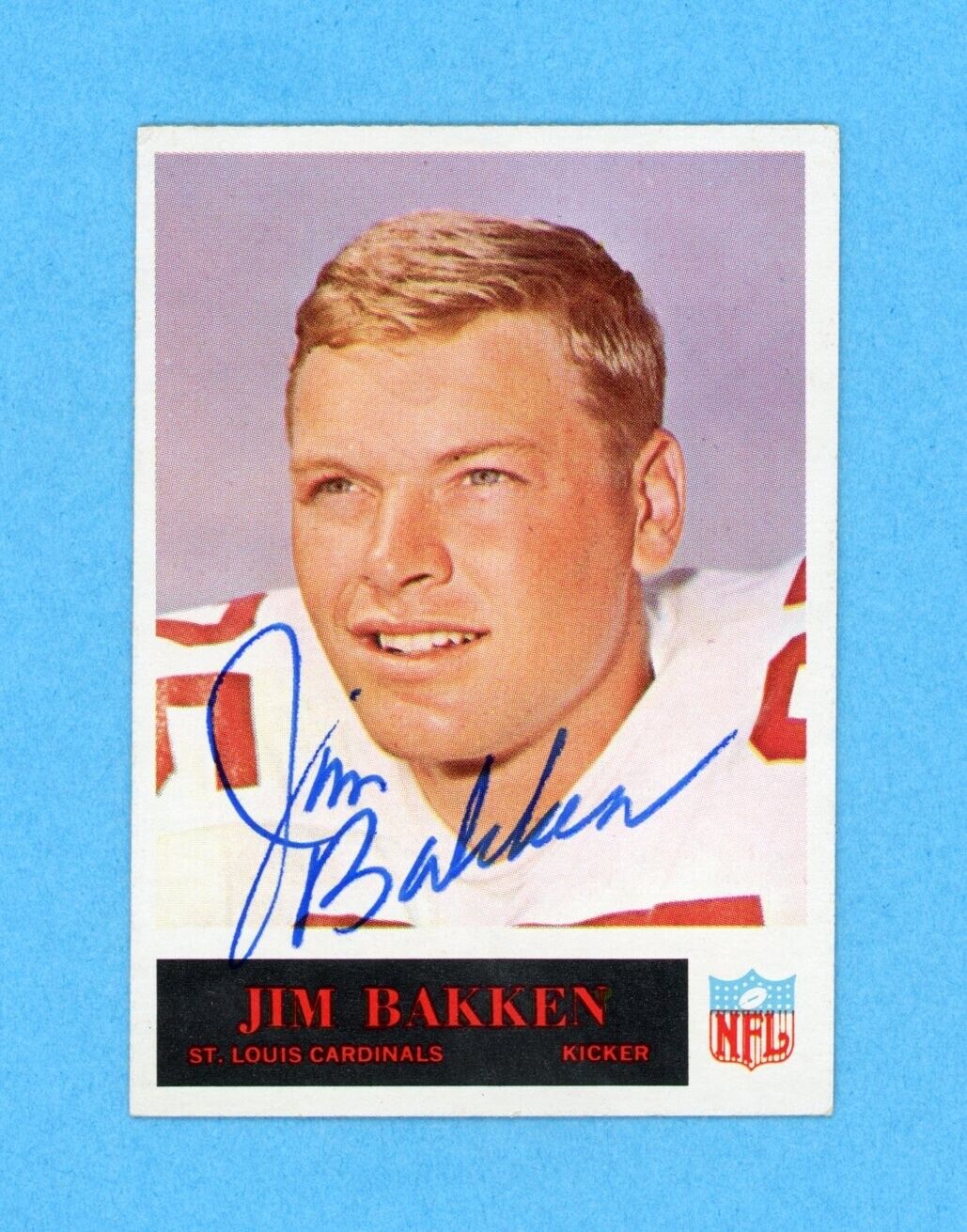 1965 Jim Bakken Signed Philadelphia Card #156 • Auto with B&E Hologram