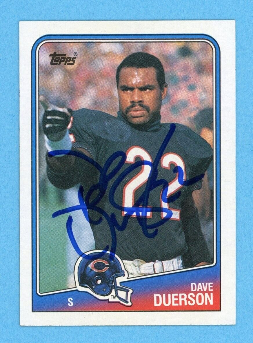 Dave Duerson Chicago Bears 1988 Topps #84 Autographed Football Card