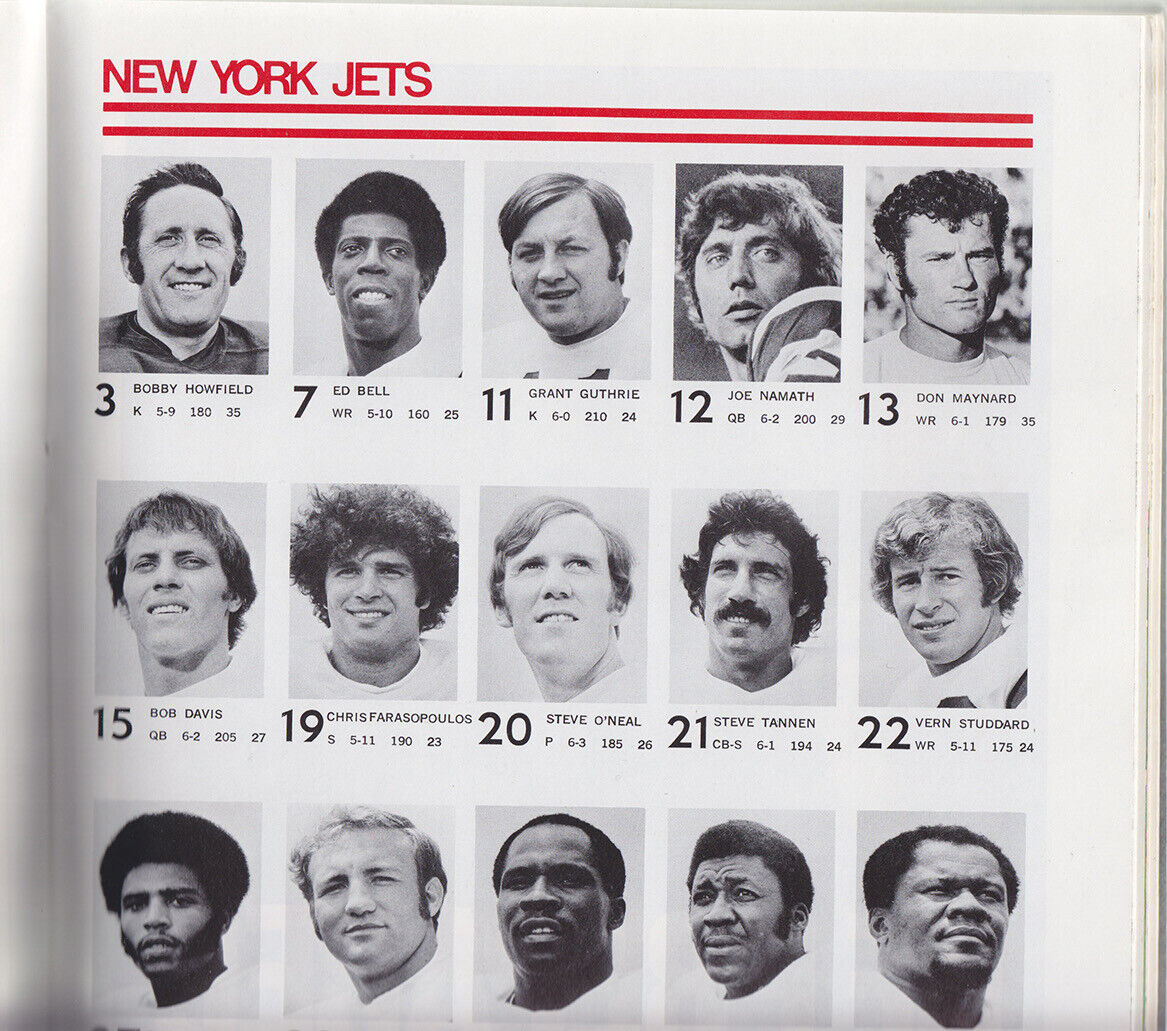 Sept. 2, 1972 NFL Game Program NY Jets vs. Atlanta Falcons at Grant Field