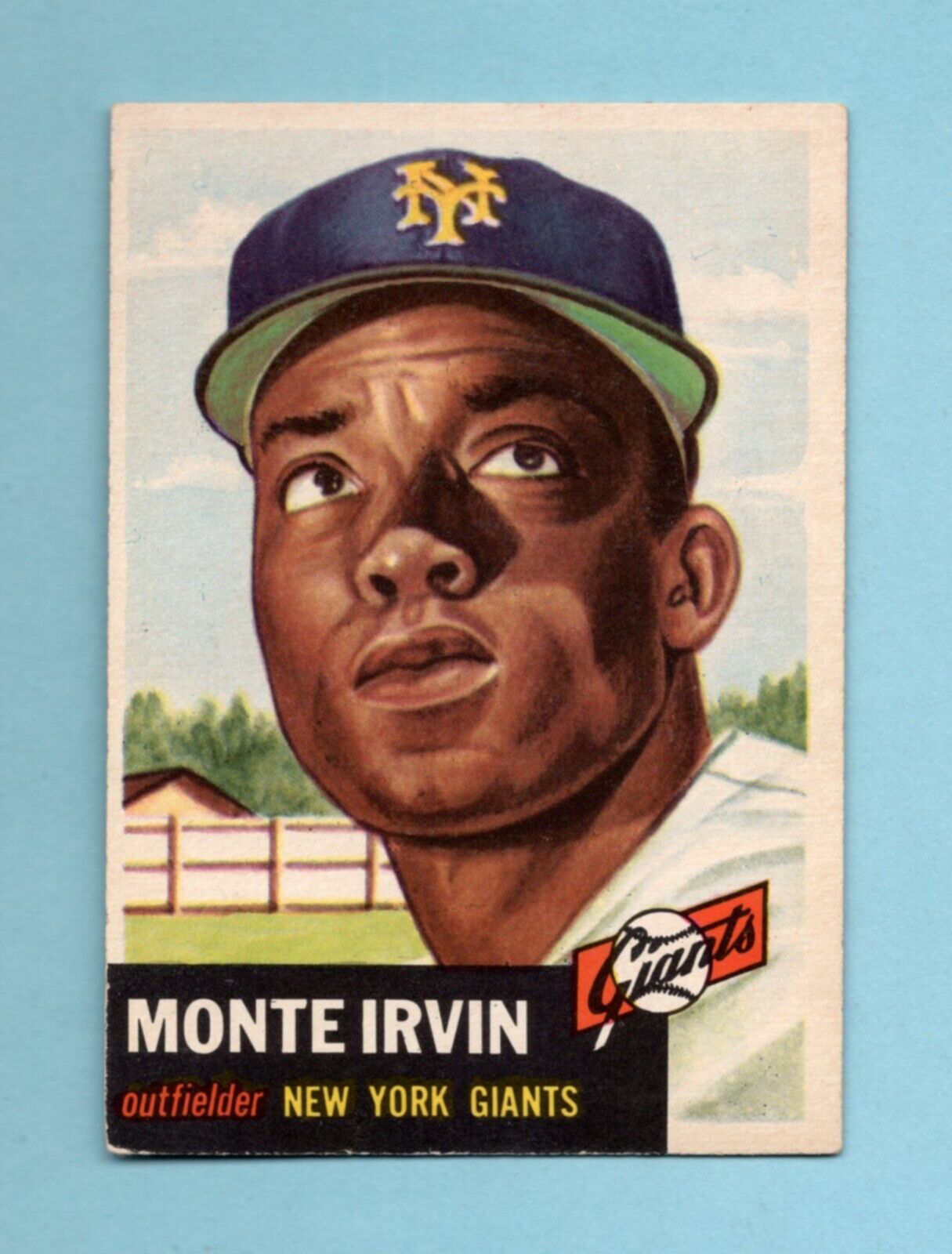 1953 Topps #62 Monte Irvin New York Giants Baseball Card EX - EX+