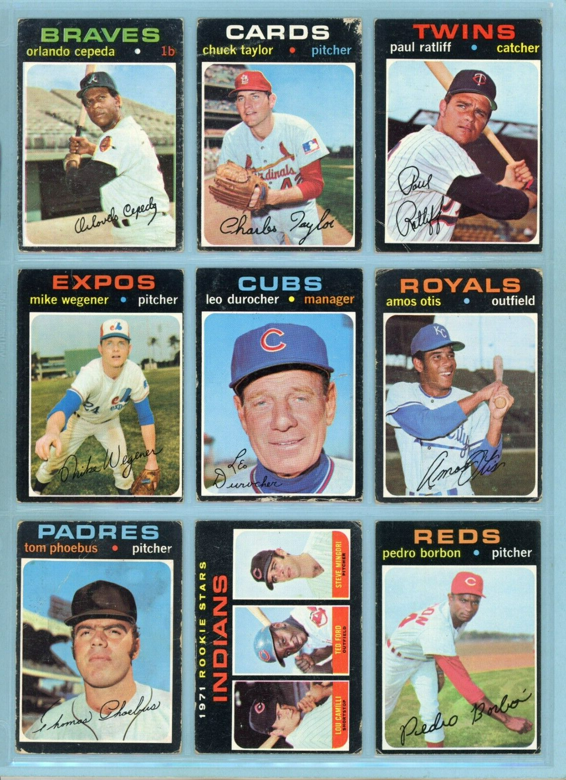 1971 Topps Complete 5th Series #524 thru #643 Semi-High Number Baseball Cards