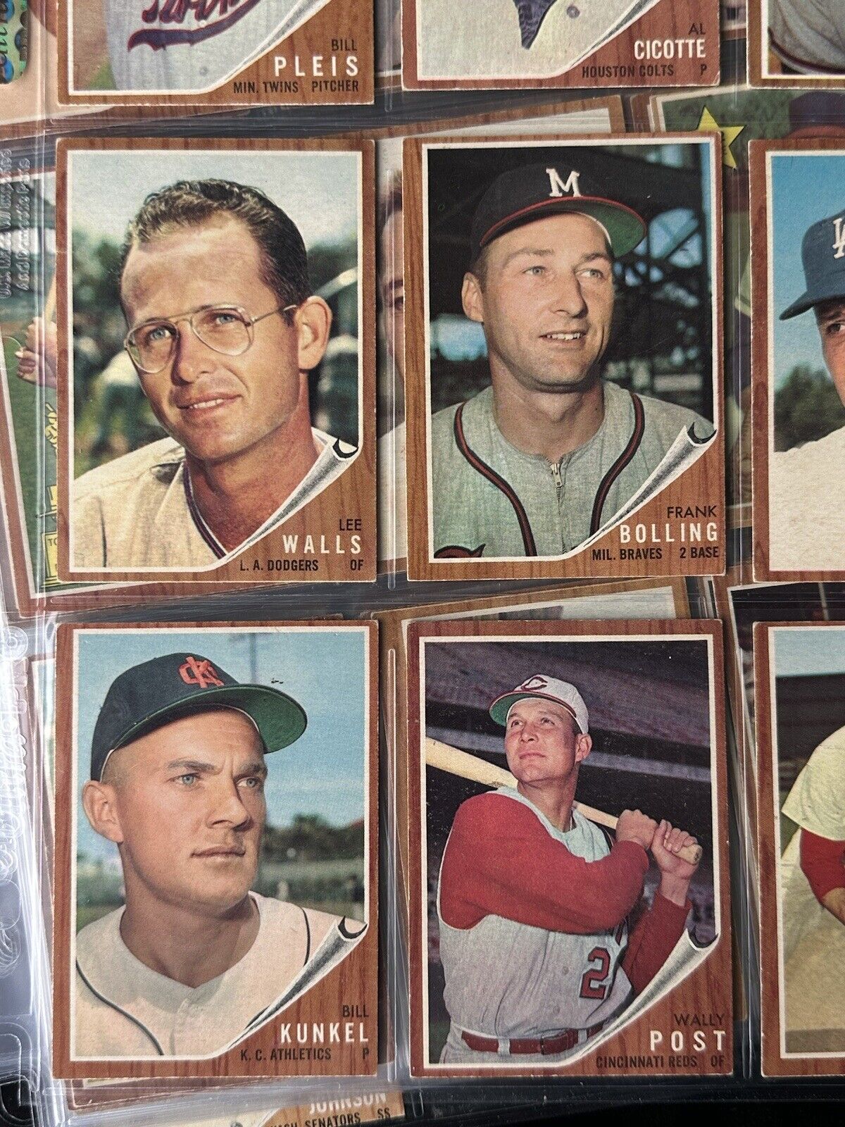 1962 Topps Starter Set Lot of 232 Different Baseball Cards w/Semi Stars Weak EX