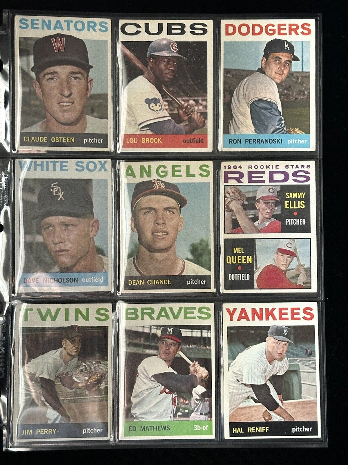 1964 Topps Baseball Complete Set of 587 VG to EX+ w/ Mantle Koufax Mays Niekro