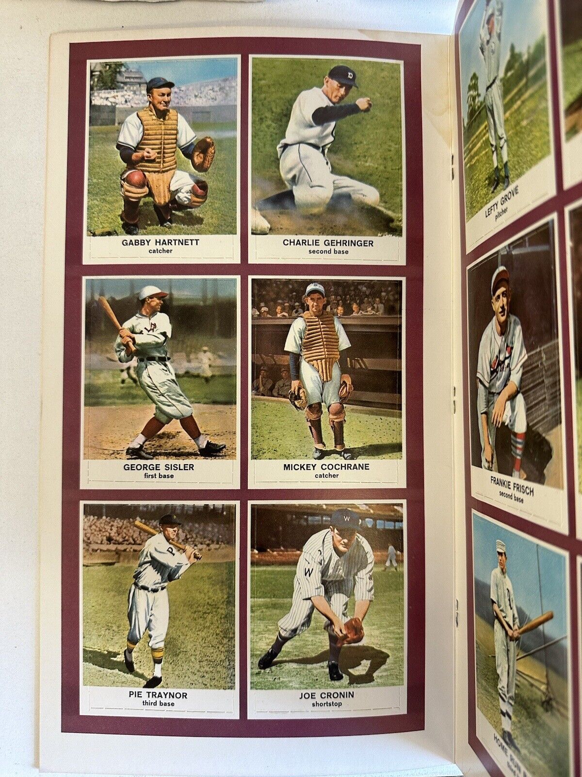 1961 Golden Press Hall of Fame Baseball Stars Complete Card Set of 33 in Booklet