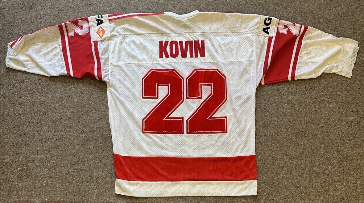 1985 Vladimir Kovin CCCP (Russia) GAME USED IIHF Adidas Road Hockey Jersey #22