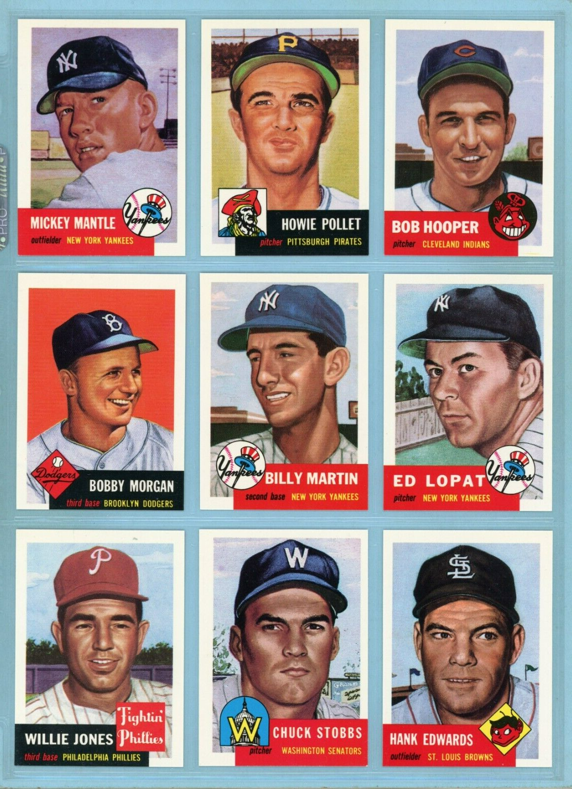 1991 Topps 1953 Topps Archives Complete Set of 330 Baseball Cards NM