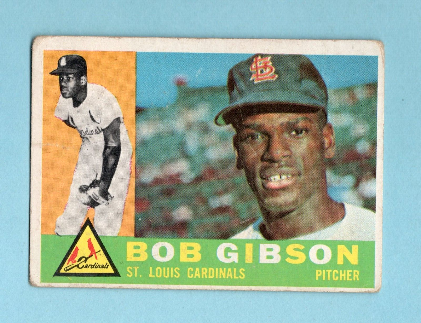 1960 Topps #73 Bob Gibson St. Louis Cardinals Baseball Card Low Grade