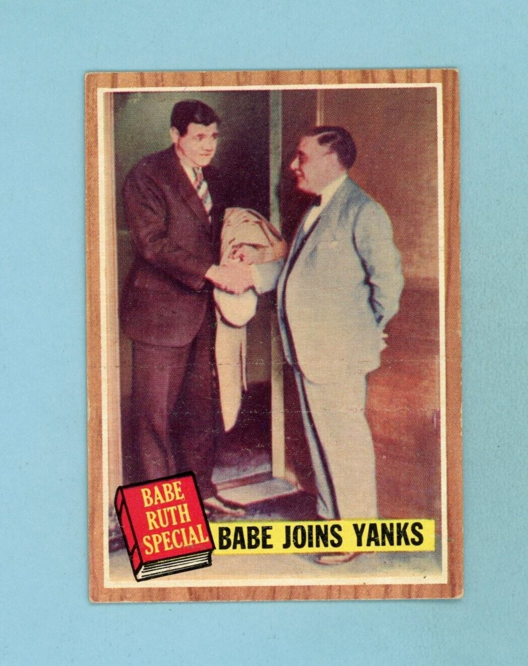 1962 Topps #136 Babe Ruth Special Babe Joins Yanks Baseball Card EX green tint