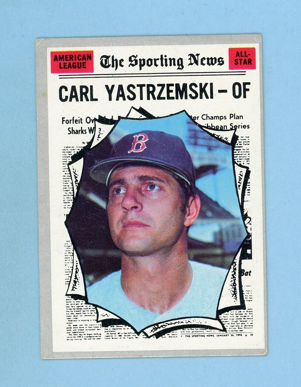 1970 Topps #461 Carl Yastrzemski All-Star Boston Red Sox Baseball Card EX o/c