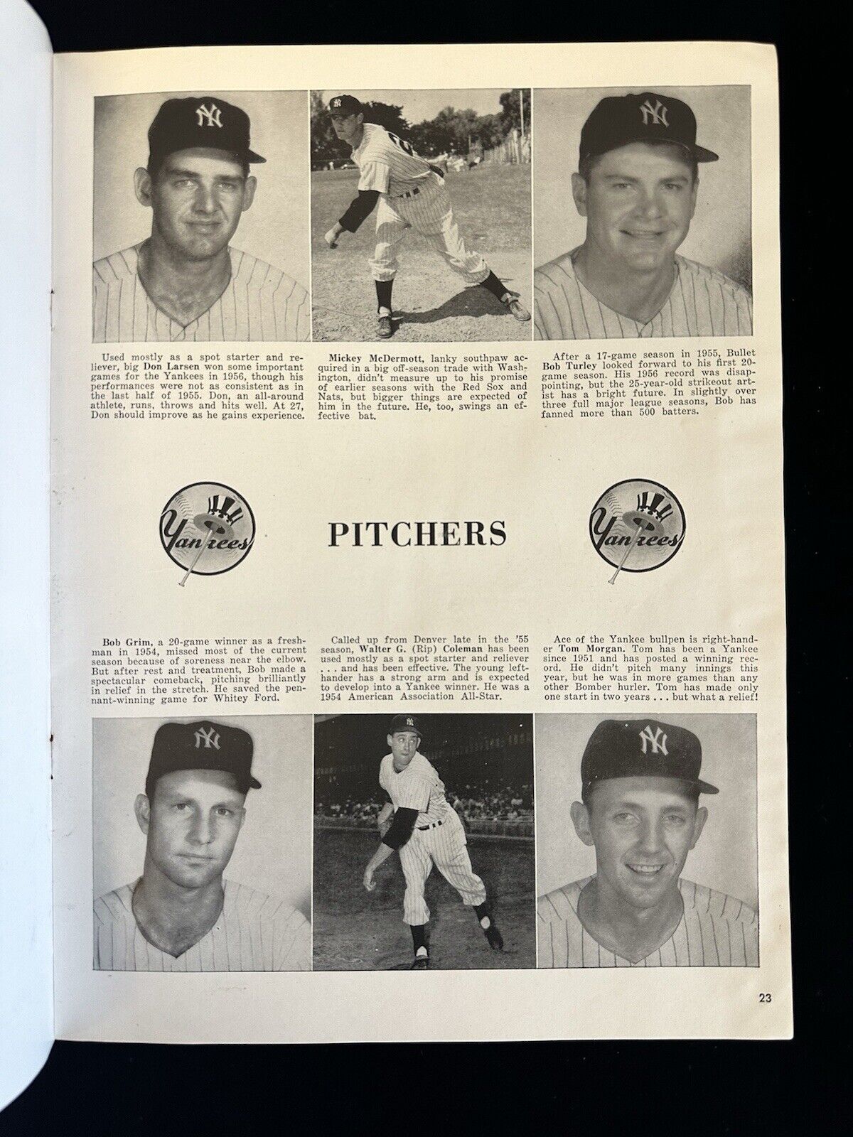 1956 Dodgers World Series Program vs Yankees - EX scored Game 1 - J. Robinson HR