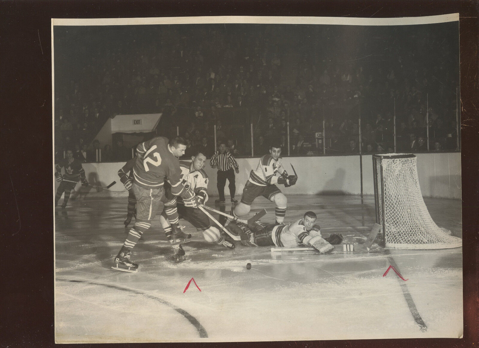 March 14 1959 Gump Worsley 8 X 10 Hockey Photo