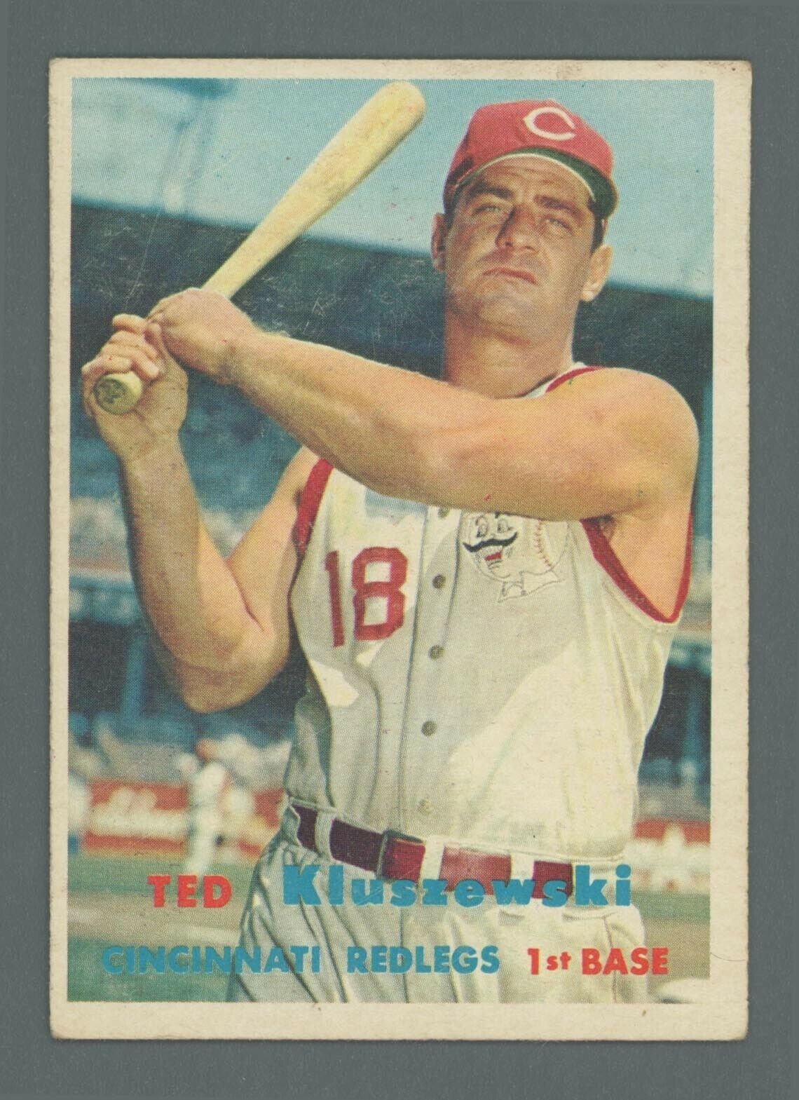 1957 Topps #165 Ted Kluszewski Cincinnati Reds Baseball Card EX