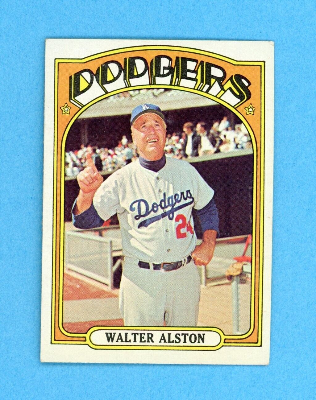 1972 Topps #749 Walter Alston LA Dodgers High Number Baseball Card EX - EX+