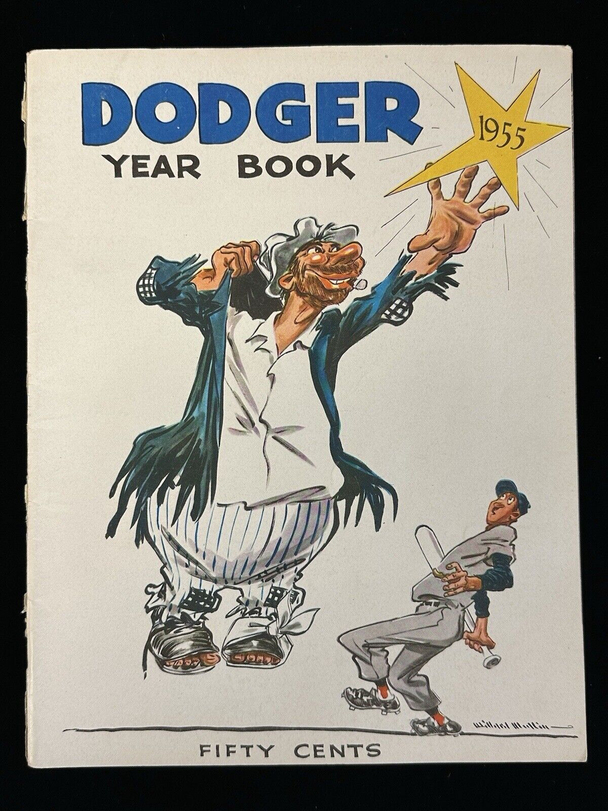 1955 Brooklyn Dodgers Official Baseball Yearbook EX w/ Koufax & Jackie Robinson