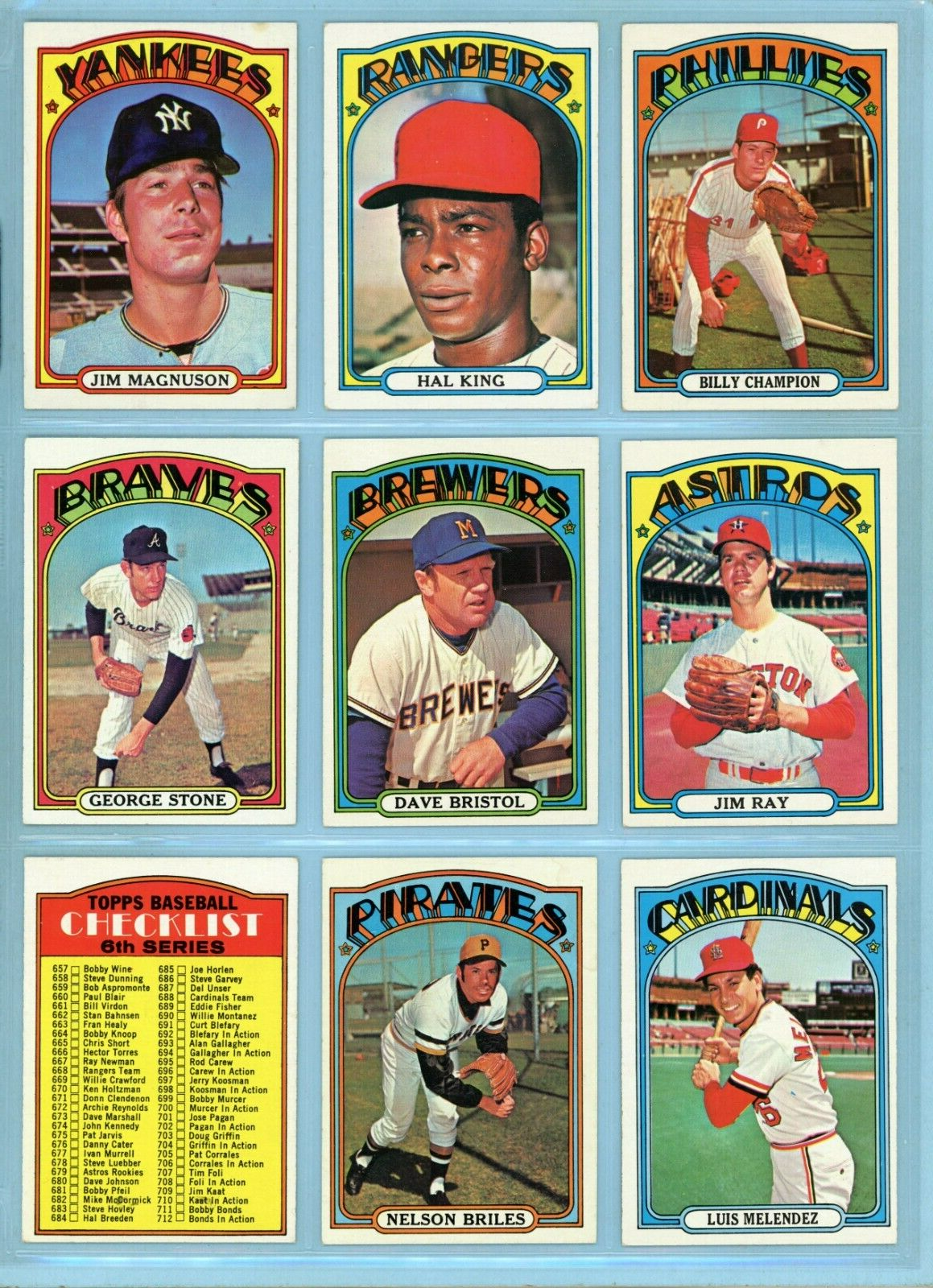 1972 Topps Starter Set Lot of 115 Diff Semi-High Number Baseball Cards Ex/Ex+