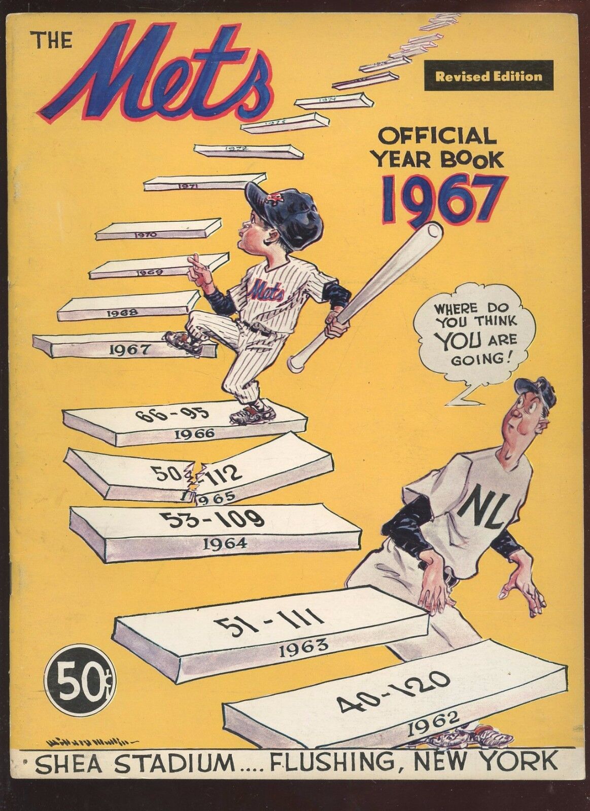 1967 New York Mets Revised Yearbook EXMT/NRMT