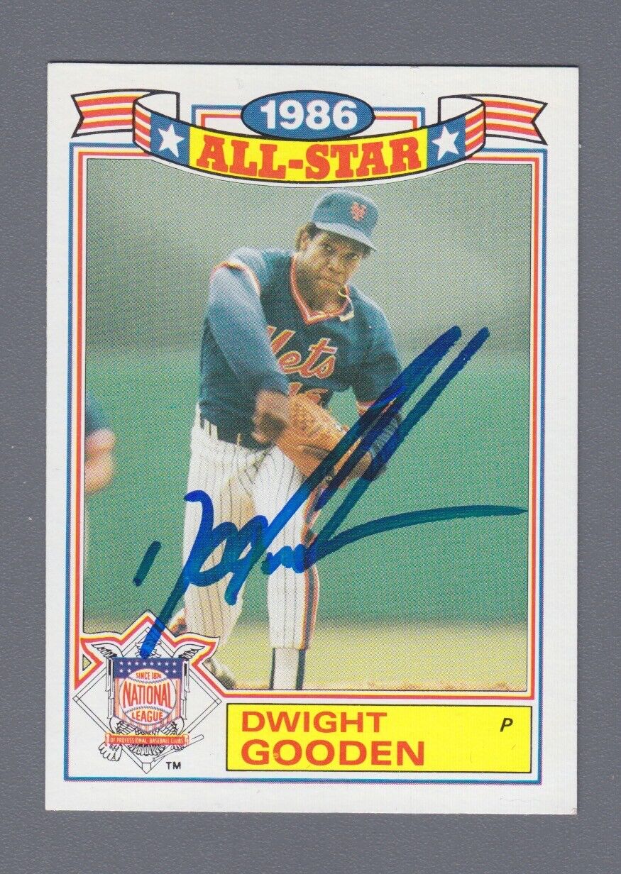 Signed 1987 Topps ’86 All-Star Dwight Gooden Auto with B&E Hologram