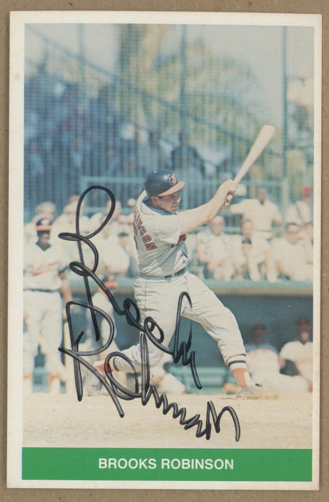 Brooks Robinson HOFer Baltimore Orioles Signed TCMA Postcard with B&E Hologram