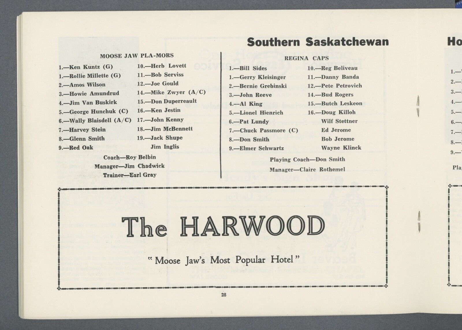 1959-60 Moose Jaw Pla-Mors Yearbook • Saskatchewan Hockey League