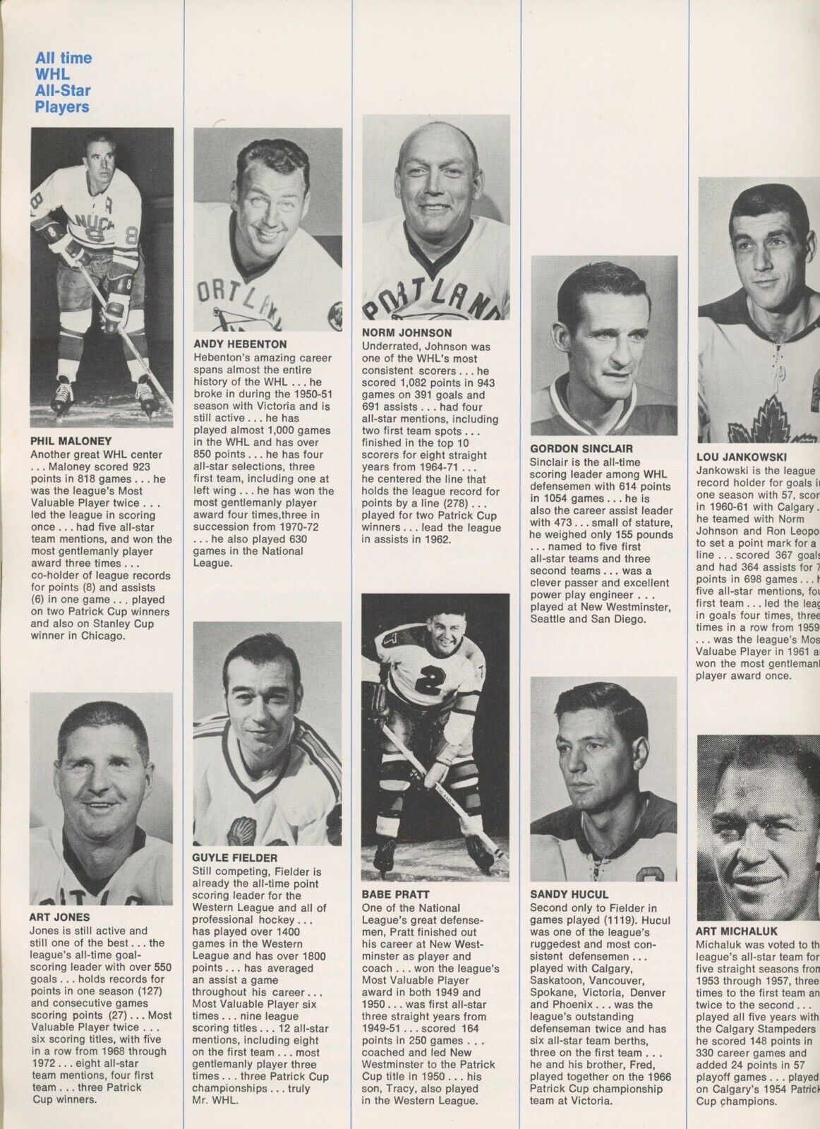 1972 "Icemen" A History of the Western Hockey League