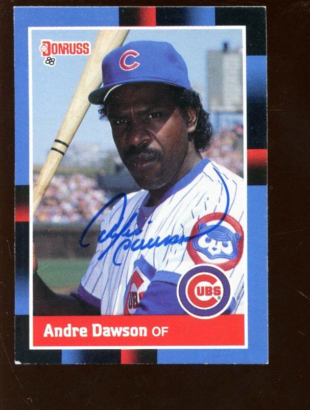 1988 Donruss Baseball Card #269 Andre Dawson Autographed EXMT 